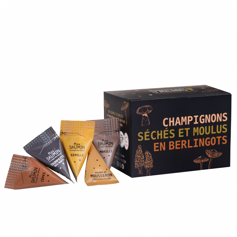 Coffret 15 berlingots assortiment champignons - 380 Gr