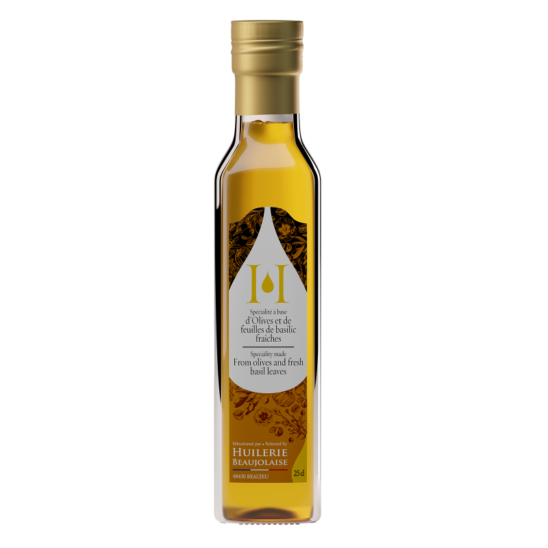 Huile d'olive au Basilic - 25 Cl