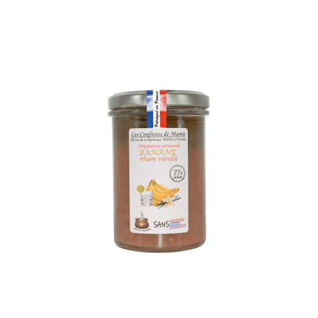 Confiture Banane Rhum vanille - 230 Gr