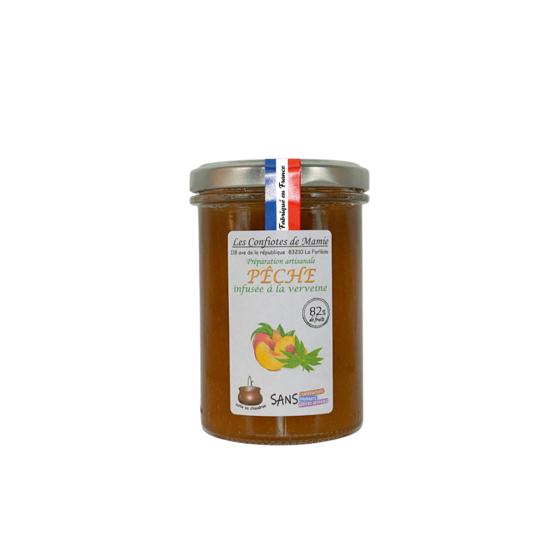 Confiture de Pêche verveine - 230 Gr