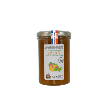Confiture de Pêche verveine - 230 Gr