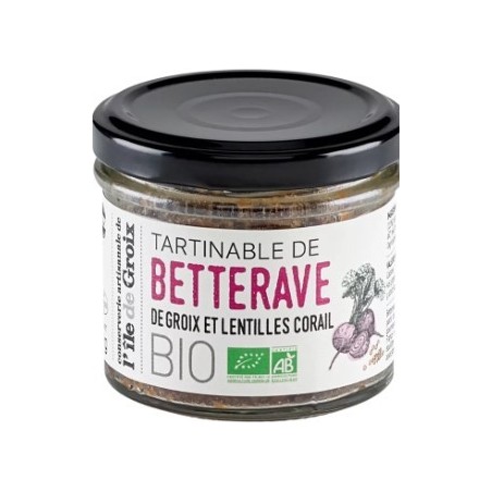 Tartinable de betterave de Groix et lentilles corail - 90 Gr