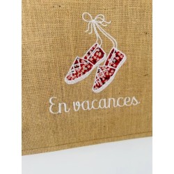 Sac cabas toile de jute - En vacances