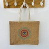 Sac cabas toile de jute - Porte bonheur