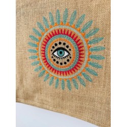 Sac cabas toile de jute - Porte bonheur