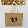 Sac cabas toile de jute - Léopard